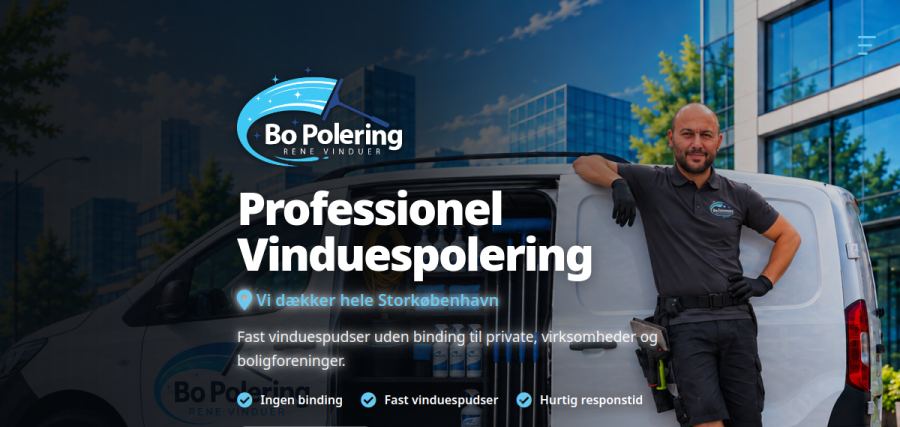 Skærmbillede af Bo Polerings hjemmeside